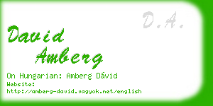 david amberg business card